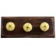 Yellow White Dot Wooden Hooks